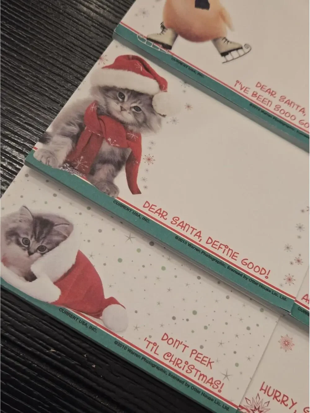 2010 Warren Photos Christmas Animal Memo Note Pad Lot of 8 Cat Dog Guinea Pig